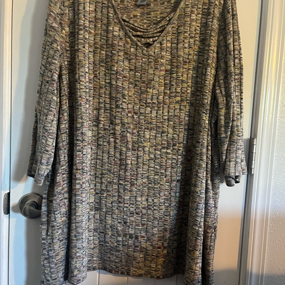 Catherines Multicolor knit top plus size 22/24